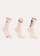 Ralph Lauren Sokken met logoborduring in 3-pack