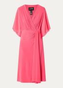 Joseph Ribkoff Midi jurk met V-hals en plooidetail