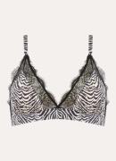 Love Stories Love Lace bralette met zebraprint