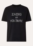 Zadig&Voltaire Tedda T-shirt met logo en strass