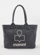 Isabel Marant Yenky shopper van canvas met logoborduring