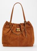 Marc Jacobs Cristina schoudertas van suède met kettingdetail