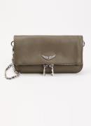 Zadig&Voltaire Rock Nano clutch van leer met afneembare schouderriem