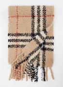 Burberry Check Boucl&#xE9; sjaal in alpaca wolblend met ruitdessin 168 x 30...
