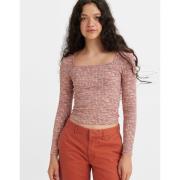 T-shirt cropped, manches longues