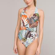 Maillot de bain 1 pièce imprimé, forme foulard