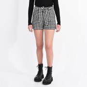 Short ceinturé motif pied de poule