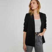 Blazer ample, sans boutonnage, en crêpe