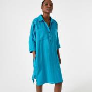 Robe droite, longueur genou en coton