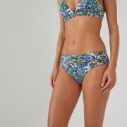 Bas de maillot de bain culotte à revers, à fleurs