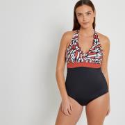 Maillot de bain 1 pièce foulard, effet ventre plat