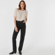 Jean regular, droit, taille haute