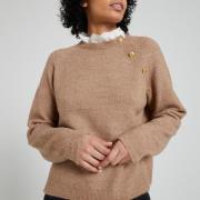 Pull col montant en fine maille