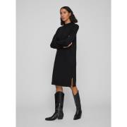 Robe pull midi, en fine maille, col montant