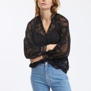 Blouse col V transparente LISON