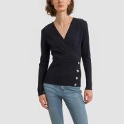 Pull en fine maille, col V