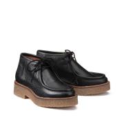 Derbies en cuir, semelle crêpe