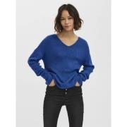 Pull col V en maille mousseuse