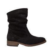 Bottes mi-hautes en cuir