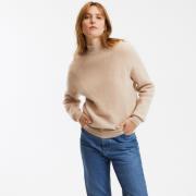 Pull en cachemire col montant en fine maille