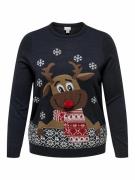 Pull motif Noël devant, col rond