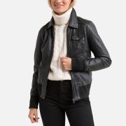 Blouson zippé en cuir GIRL