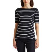 Tee shirt rayé col bateau manches courtes