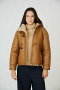 Blouson en simili col montant