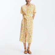 Robe caftan, manches courtes imprimée