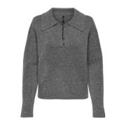 Pull maille mousseuse, col polo