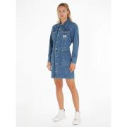 Robe courte en jean, manches longues