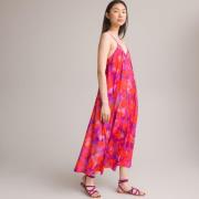 Robe longue fines bretelles, imprimé floral