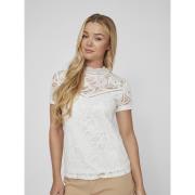 Blouse en dentelle, manches courtes