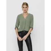Blouse manches 3/4, col V