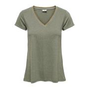 T-shirt manches courtes, liseré doré