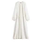Robe longue en gaze de coton, manches bouffantes