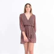 Robe en  voile imprimée effet cache-cœur