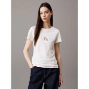 T-shirt cintré à manches courtes, logo CK