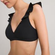 Haut de maillot de bain foulard, détails volants