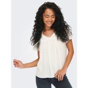 Blouse fluide, col volanté à nouer
