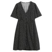 Robe courte boutonnée, à pois