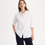 Chemise, manches longues, popeline de coton