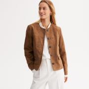 Blouson, fermeture pressionnée, en cuir de chèvre