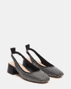 Escarpins en cuir talon large