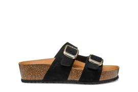 Mules compensées en cuir Brionia