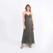 Robe longue imprimée, à fines bretelles