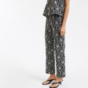 Pantalon droit brodé, 7/8ème