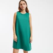 Robe courte évasée sans manches, en lin