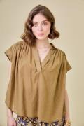 Blouse manches courtes col V