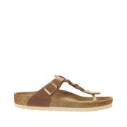 Tongs cuir gras Gizeh Braided